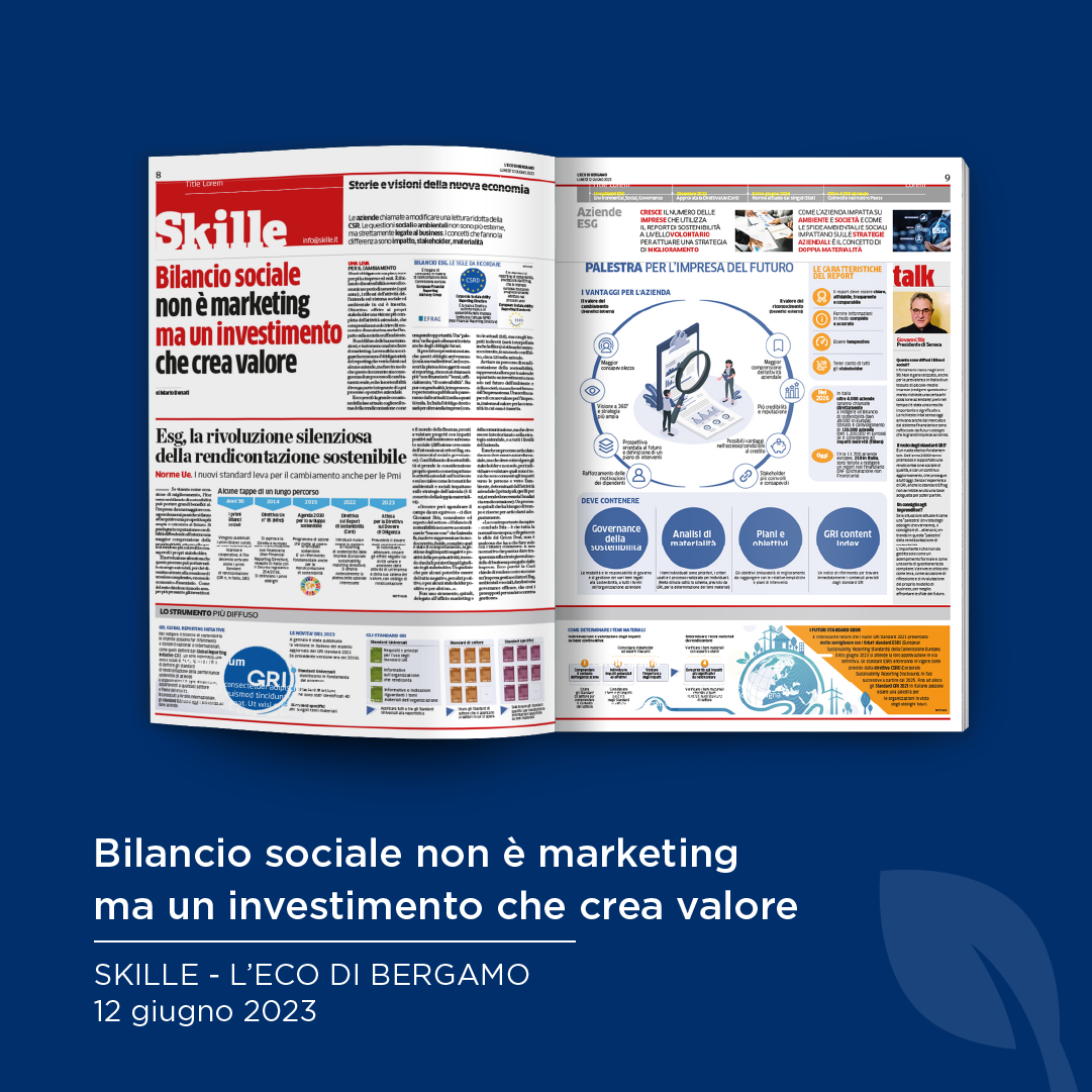 Bilancio sociale non è marketing ma un investimento che crea valore